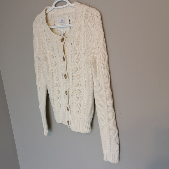 Aerie Y2K Textured Chunky Cable Knit Cardigan with Bobbles and Button Fr… - Picture 6 of 12